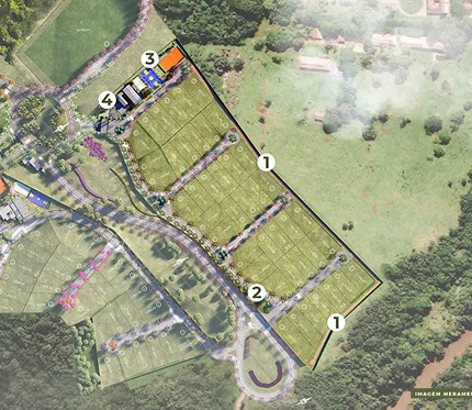 Ilustração da infraestrutura Le Champ