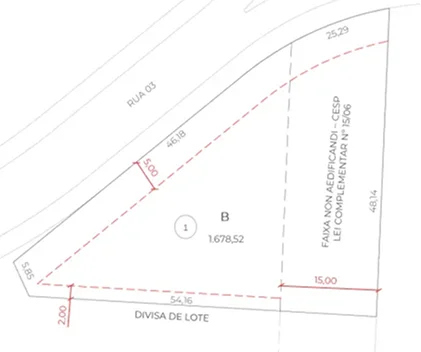 Ilustração planta da Quadra B