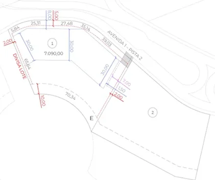 Ilustração planta da Quadra E