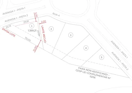 Ilustração planta da Quadra G